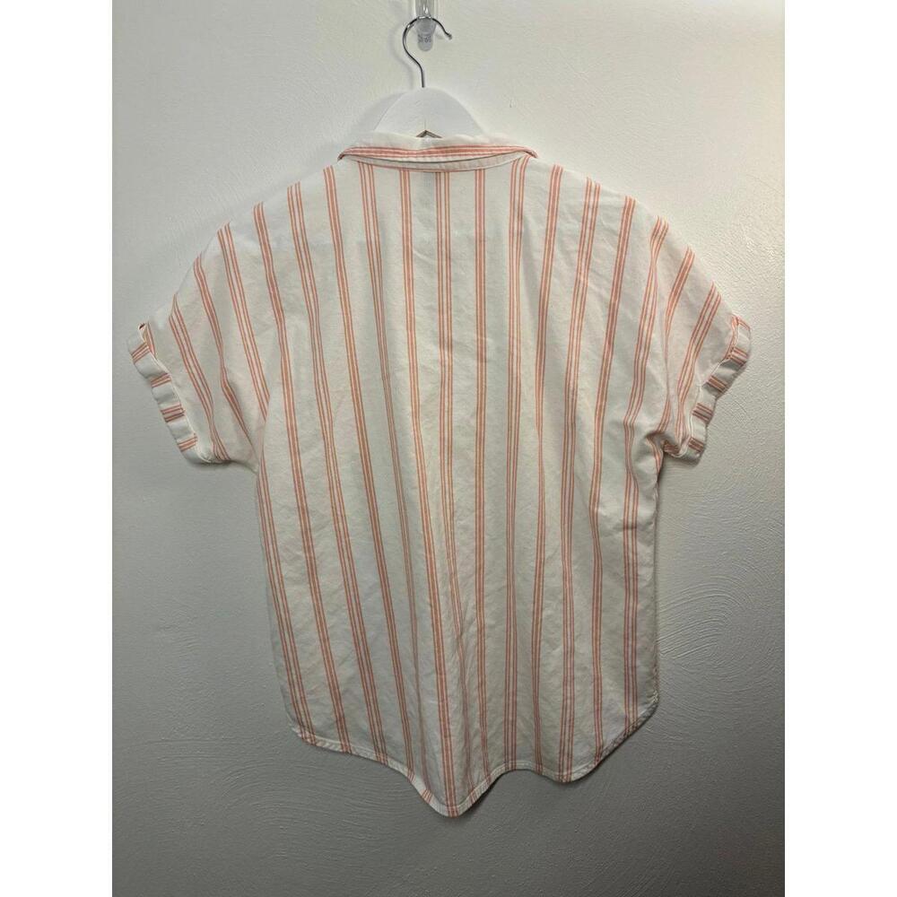 Universal Thread Striped Button Short Sleeve Shirt Size Small - Picture 2 of 5
